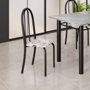 Ver imagem 2 de Kit 4 Cadeiras Tubular 96x36x41 cm Iris B Arabesco/Preto