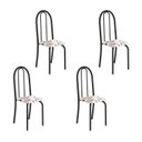 Ver imagem 1 de Kit 4 Cadeiras Tubular 96x36x41 cm Iris B Arabesco/Preto