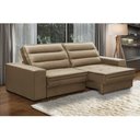 Ver imagem 2 de Sofá Retrátil e Reclinável 4 Lugares 230cm Bogotá Tecido Veludo Isofa Branco Navajo