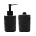 Ver imagem 1 de Conjunto 2 Peças para Banheiro de Cerâmica Tetri Preto | Lyor