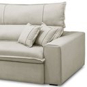 Ver imagem 7 de Sofá Retrátil Reclinável para Sala 3 Lugares 210cm Aisha F04 Veludo Bege - Lyam Decor