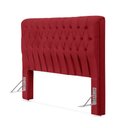 Ver imagem 2 de Cabeceira Cama Casal Estofada 1,40 Cm - Inca Veludo Vermelho