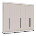 Ver imagem 2 de Roupeiro Casal Valência 6 Portas 4 Gavetas 242x214cm Branco/Creme 240834