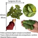 Ver imagem 2 de Kit 5 Plantas Decorativas Caladium Artificial Alta Qualidade