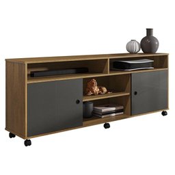 Rack Bancada para Sala Reno Freijó Grafite Perolizado - Móveis Leão - 1