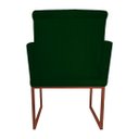 Ver imagem 5 de Poltrona Klara Base Ferro Bronze Suede para Quarto - Estopar Klara Base Bronze Suede Verde