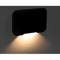 Balizador Luminária Sobrepor Parede Led 2w Horizontal Bivolt Preto - 3