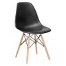 Kit 2 Cadeiras Charles Eames Eiffel Dsw - Preto - Madeira Clara - 2