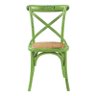 Cadeira Cross - Katrina - Vintage - Madeira e Ratan - Verde - 2