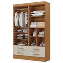 Ver imagem 2 de Closet Modulare 4 Gavetas 7 Prateleiras Cinamomo/off White - Panorama Móveis