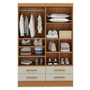 Ver imagem 3 de Closet Modulare 4 Gavetas 7 Prateleiras Cinamomo/off White - Panorama Móveis
