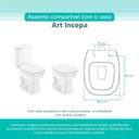 Ver imagem 3 de Tampa Vaso Sanitário Madeira Laqueada Art Branco para Bacia Incepa