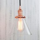 Ver imagem 2 de Pendente Retro Fumê Industrial Vidro Loft Luminária Vintage Lustre Design Dourado Rosegold Edison LM