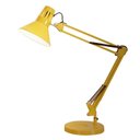 Ver imagem 5 de Luminária Grande Mesa Articulável Retrô Vintage Estudo Leitura Amarela com Garra LM1783 - Eluminária