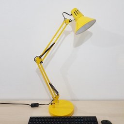 Luminária Grande Mesa Articulável Retrô Vintage Estudo Leitura Amarela com Garra LM1783 - Eluminária - 4