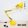 Luminária Grande Mesa Articulável Retrô Vintage Estudo Leitura Amarela com Garra LM1783 - Eluminária - 1