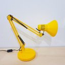 Ver imagem 2 de Luminária Grande Mesa Articulável Retrô Vintage Estudo Leitura Amarela com Garra LM1783 - Eluminária