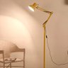 Luminária Piso Chão Articulável Retrô Vintage Leitura Amarela 1,90m LM1787 - 4