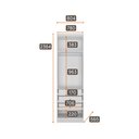 Ver imagem 4 de Modulo de Casal Safira para Guarda-roupa com 2 Portas e 3 Gavetas Una Mobília