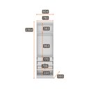 Ver imagem 3 de Modulo de Casal Safira para Guarda-roupa com 2 Portas e 3 Gavetas Clic Móveis