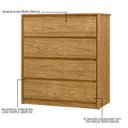 Ver imagem 3 de Cômoda para Quarto 4 Gavetas - Carla Marrocos