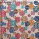 Ver imagem 2 de Cortina Box para Banheiro PVC Antimofo Estampada Mandala 1,40 x 1,98 cm com Ilhós para Varão 1,20