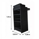 Ver imagem 3 de Balcão Caixa Vitrine Lojas e Comércios 100% Mdf Preto Desmontado - Suprema Móveis