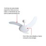 Ventilador de Teto Tron Aura com 3 Pás Branco 127v - 6