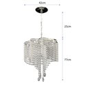 Ver imagem 2 de Lustre pendente caracol cristal acrílico 42x75 AC33