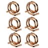 Argola Para Guardanapo de Tecido 6 Peças Anel Porta Guardanapos Luxo - Bronze - 4