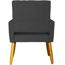 Ver imagem 6 de Poltrona Decorativa para Sala Recepção Isa Suede Cores Pé Palito Castanho