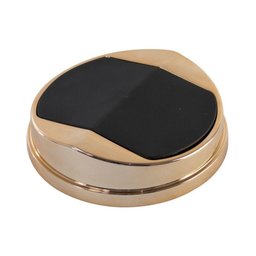 Lixeira Com Tampa Basculante 5 Litros Escritório Compacta - Preto/Cobre - 4