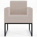 Ver mais imagens de Kit 3 Poltronas Decorativas Sala Base Fixa Metal Helô L02 Linho Bege Couríssimo Camel - Lyam