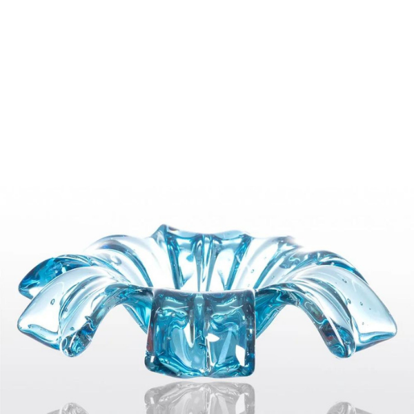 Cachepot de Decoração em Murano Aquamarine Cristal Murano