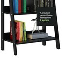 Ver imagem 6 de Estante Escada para Livros com 4 Prateleiras Preto