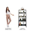 Ver imagem 2 de Estante Escada para Livros com 4 Prateleiras Preto