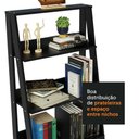 Ver imagem 4 de Estante Escada para Livros com 4 Prateleiras Preto