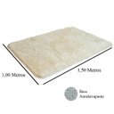 Ver imagem 2 de Tapete Sala 1,00 x 1,50 Spazio Creme Perola Peludo Alto Macio Sultan