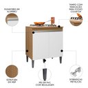 Ver imagem 3 de Balcão de Cozinha para Cooktop 79cm Andréia Amêndoa/branco - Ajl Móveis