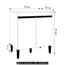 Ver imagem 4 de Balcão de Cozinha para Cooktop 79cm Andréia Amêndoa/branco - Ajl Móveis