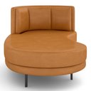 Ver imagem 6 de Chaise Longue Divã 164cm Braço Esquerdo Logus D06 Sintético Caramelo - Mpozenato