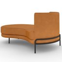 Ver imagem 5 de Chaise Longue Divã 164cm Braço Esquerdo Logus D06 Sintético Caramelo - Mpozenato