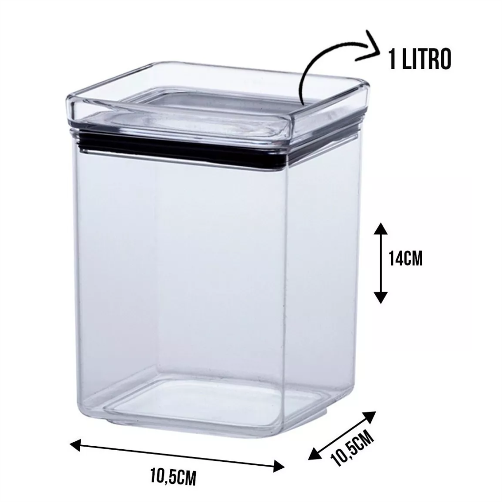 Conjunto com 12 Potes Herméticos Para Alimentos Lumini - 5