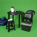Ver imagem 6 de Mesa Plástica Redonda Demontável Preta
