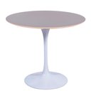 Ver imagem 1 de Mesa Saarinen Redonda Fórmica Preta 124cm - Base Branca