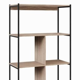 Estante Livreiro Decorativa 80Cm Industrial Use G04 Málaga/Preto - Mpozenato - 4