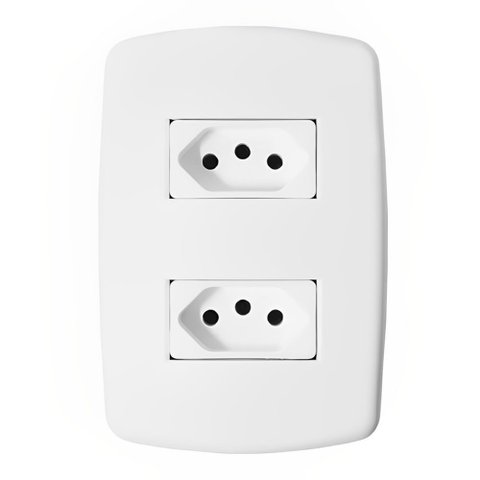 2 Tomadas Universal 2p+t 10a com Placa - Dc-8100/27 - Dicompel Montreal