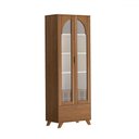 Ver imagem 3 de Cristaleira Murano 3 Portas com Vidro Cinamomo/off White - Arley