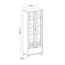 Ver imagem 5 de Cristaleira Murano 3 Portas com Vidro Cinamomo/off White - Arley