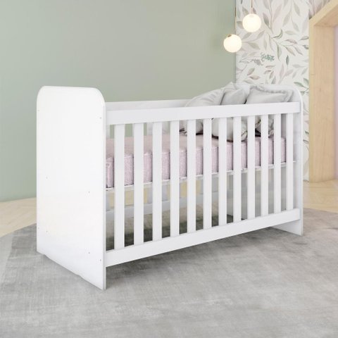 Berco Infantil Grade Fixa 133x66 Cm Labirinto Branco Henn